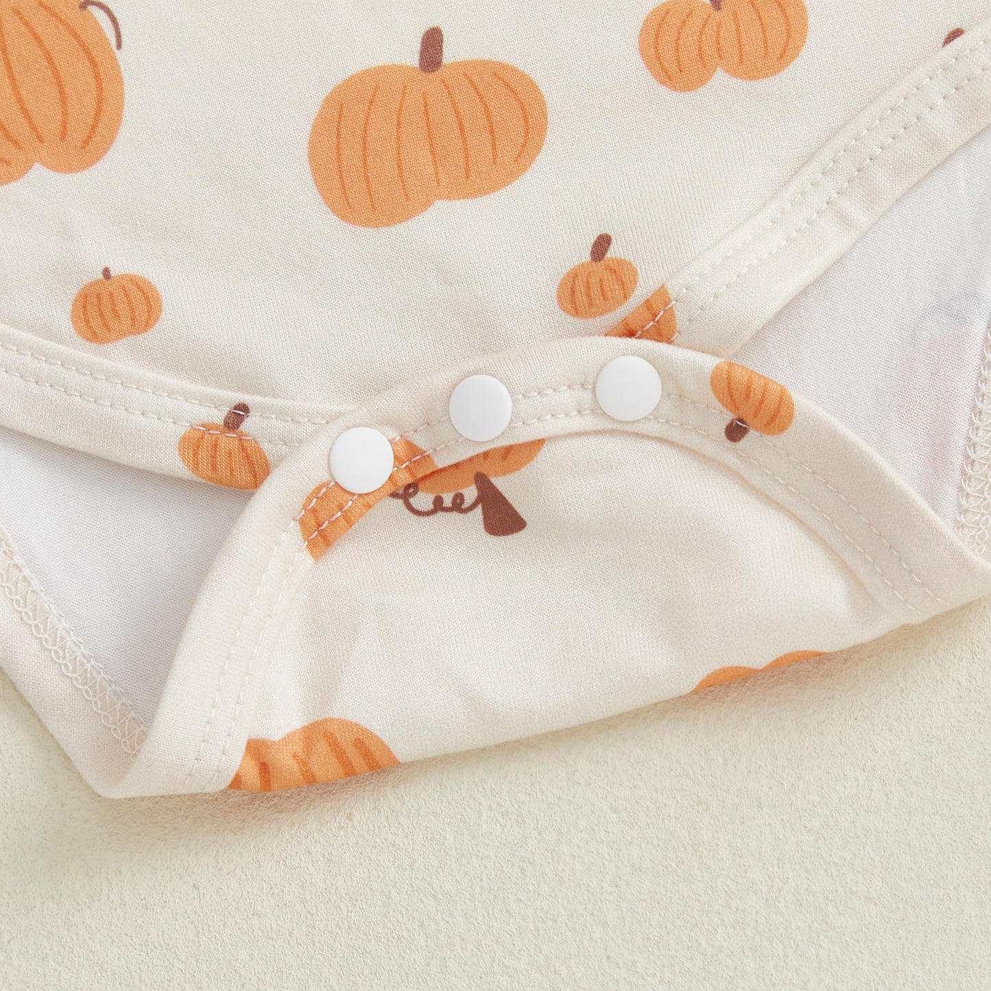 Geagodelia Baby Girl Halloween Clothing Outfit Pumpkin Ghost Baby Clothing Set Body Top + Jumpsuit Dress Newborn Soft Baby Set