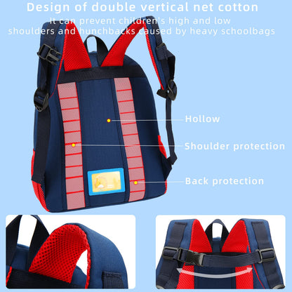 willikiva Car Dinosaur Toddler Kids Backpack for Boys and Girls Kids Waterproof Preschool Bag
