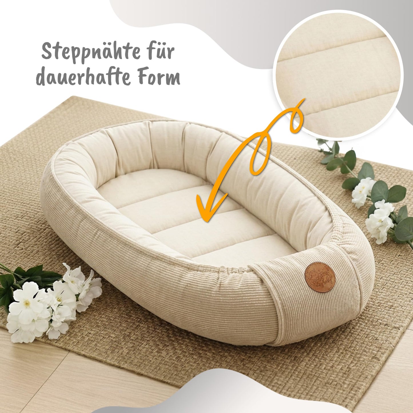 Nestchen Baby - Babynestchen Neugeborene Minky Babynest für Kinderbett Vielseitiges tragbar Nest kuschelnest zubehör für babybett warm Winter coccon Teddybären