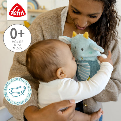Fehn Waschlappen Lama - Waschhandschuh mit Tiermotiv - Badewannenspielzeug für fröhlichen Badespaß - Babywaschlappen für die Badewanne - weicher Handtuchfrottee für Babys und Kinder ab 0+ Monaten