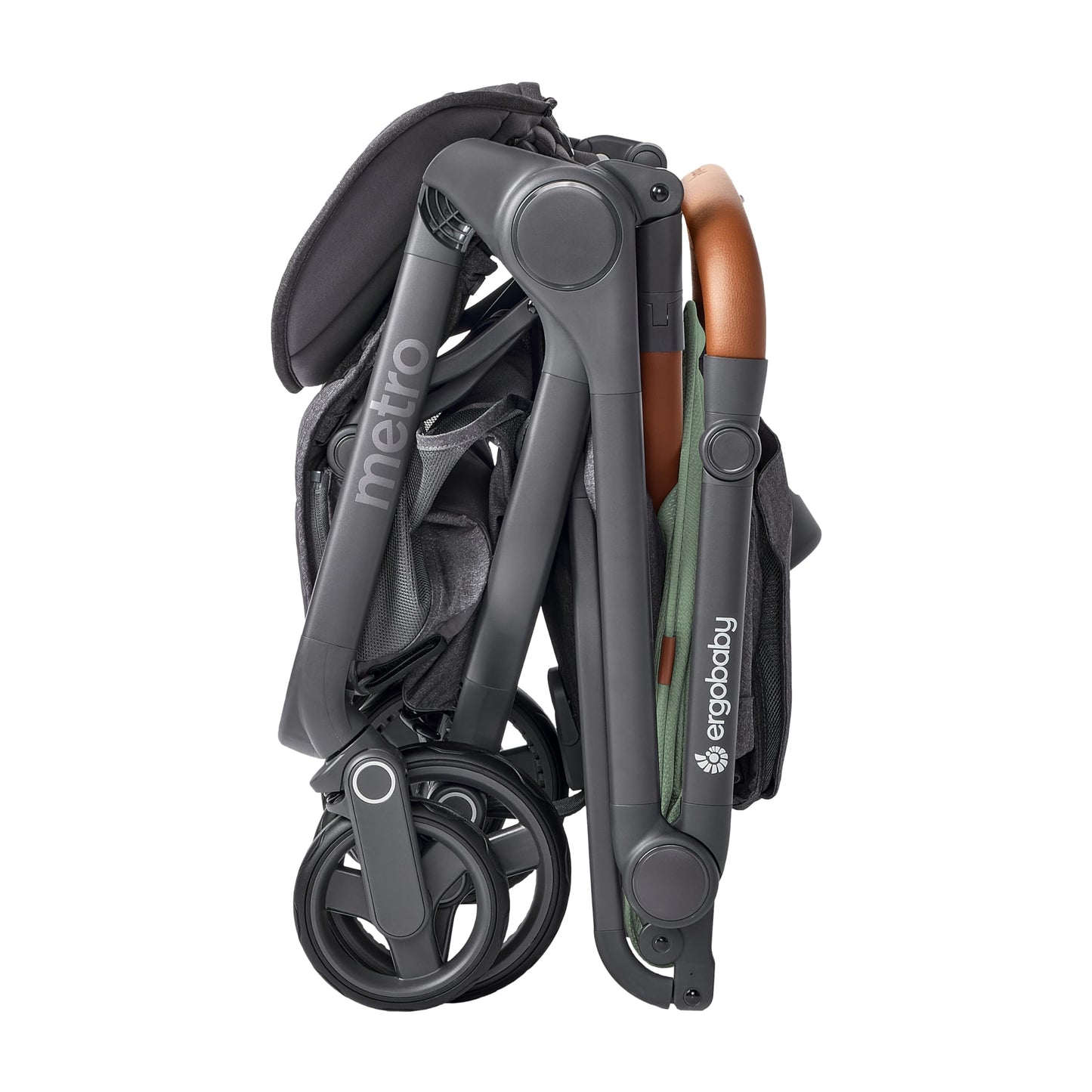 Ergobaby Metro3 Kinderwagen Buggy mit Liegefunktion, Baby-Buggy ab Geburt bis 22kg (0-4 Jahre), Zusammenklappbar und Autositz Kompatibel, höhenverstellbarer Griff, ergonomischer Sitz, Graphite Grey