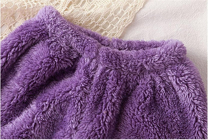 Fccrian Kleinkind Kinder Baby Mädchen Jungen Kleidung Winter Warm Kapuze Ohr Sweatshirt Tops und Hosen 2-teiliges Herbst-Outfits Pyjama Nachtwäsche Set Baby Pyjama einfarbig