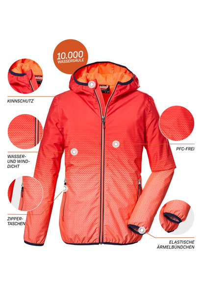 Killtec Mädchen Kos 331 Grls Jckt Funktionsjacke/Outdoorjacke mit Kapuze