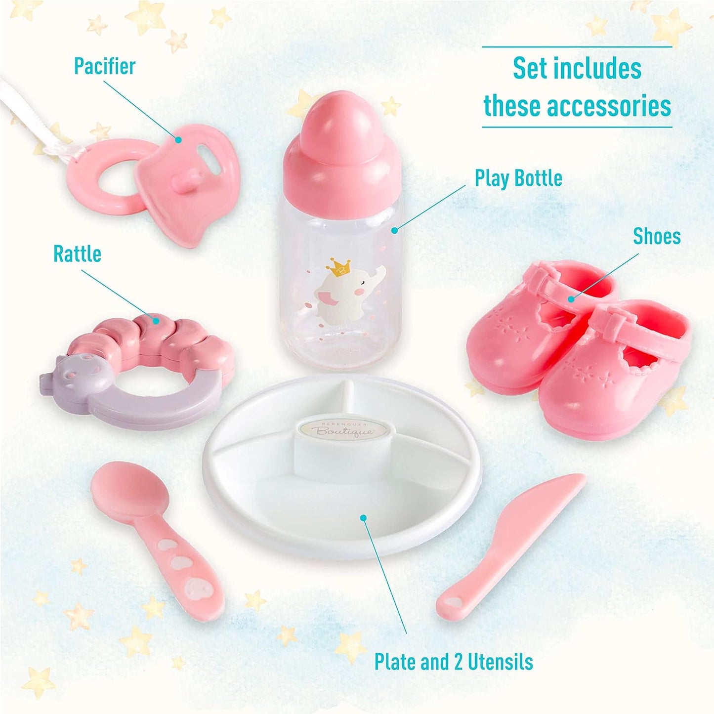 JC Toys Snowman Newborn, 38 cm, Soft Body, with Accessories