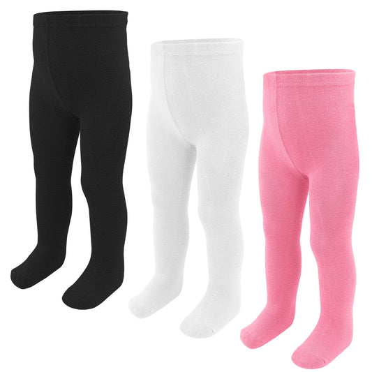SPTRAMLE Baby Tights Girls Tights - 3 Pairs for Toddlers (0-2 Years) Cotton Tights, Baby Comfortable Breathable 9 Months 18 Months