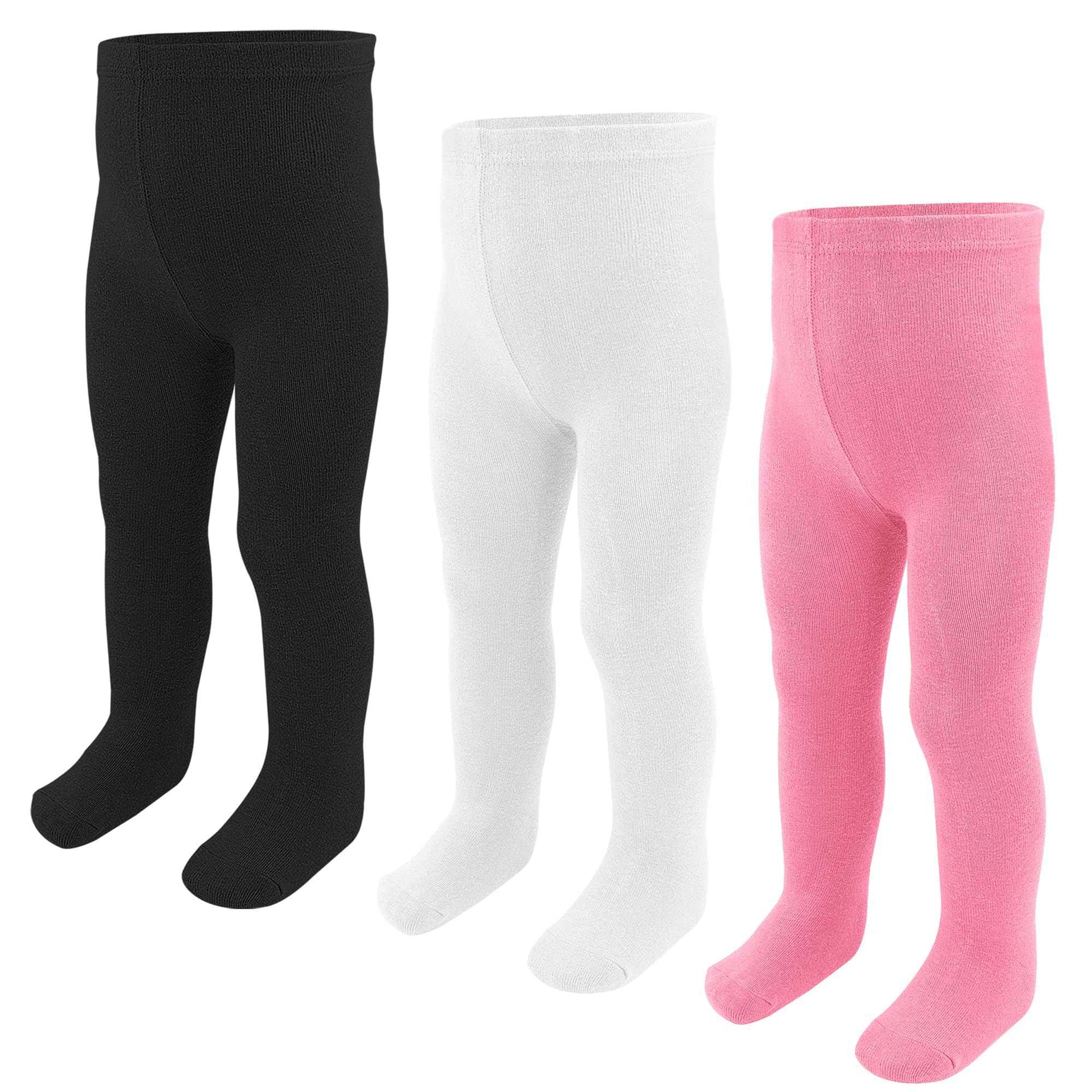 SPTRAMLE Baby Tights Girls Tights - 3 Pairs for Toddlers (0-2 Years) Cotton Tights, Baby Comfortable Breathable 9 Months 18 Months