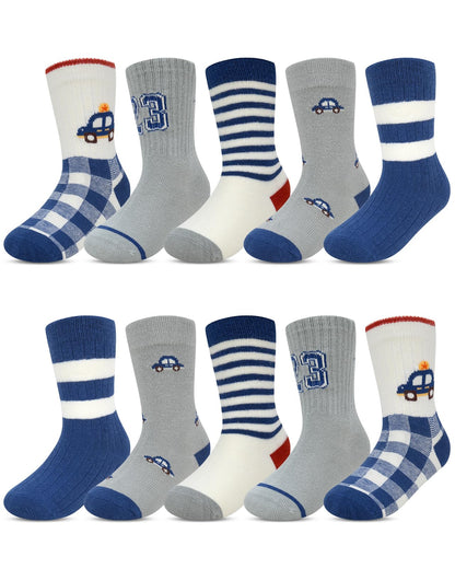 Kyopp 10 Paar Socken Kinder Mädchen und Jungen Funny Socken Lustig Animals Cotton Socken Crew Socks Winter/Sommer