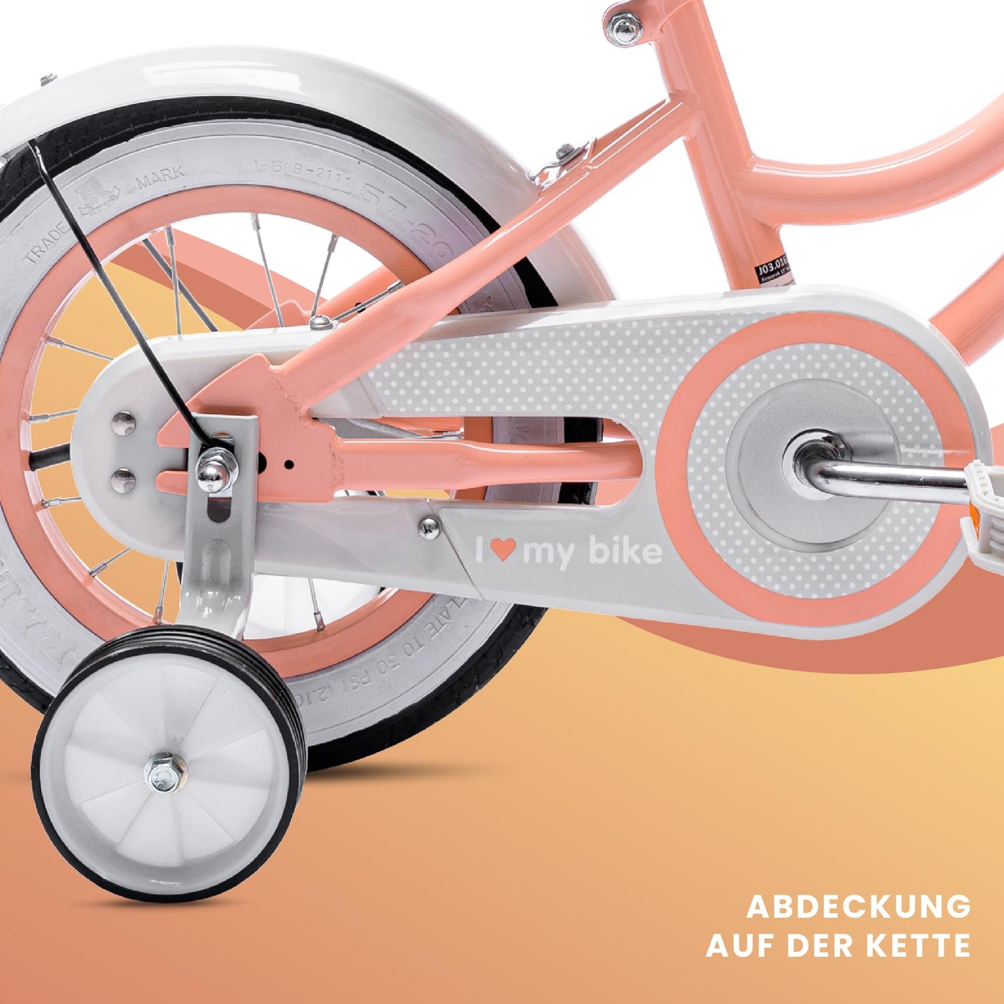 sun baby Mädchenfahrrad 12, 14 und 16 Zoll Radgröße Heart Bike zur Auswahl, mit Abnehmbarer Schubstange, Kinderfahrrad für Mädchen von 2 bis 6 Jahre - Meloni2