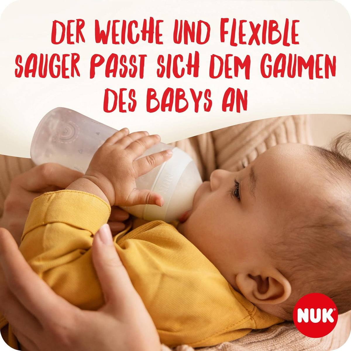 NUK First Choice+ Baby Bottle Starter Set | 0–6 months | 4 bottles with Temperature Control &amp; Bottle Box | Anti-Colic Air System | BPA-free | Disney Winnie the Pooh 