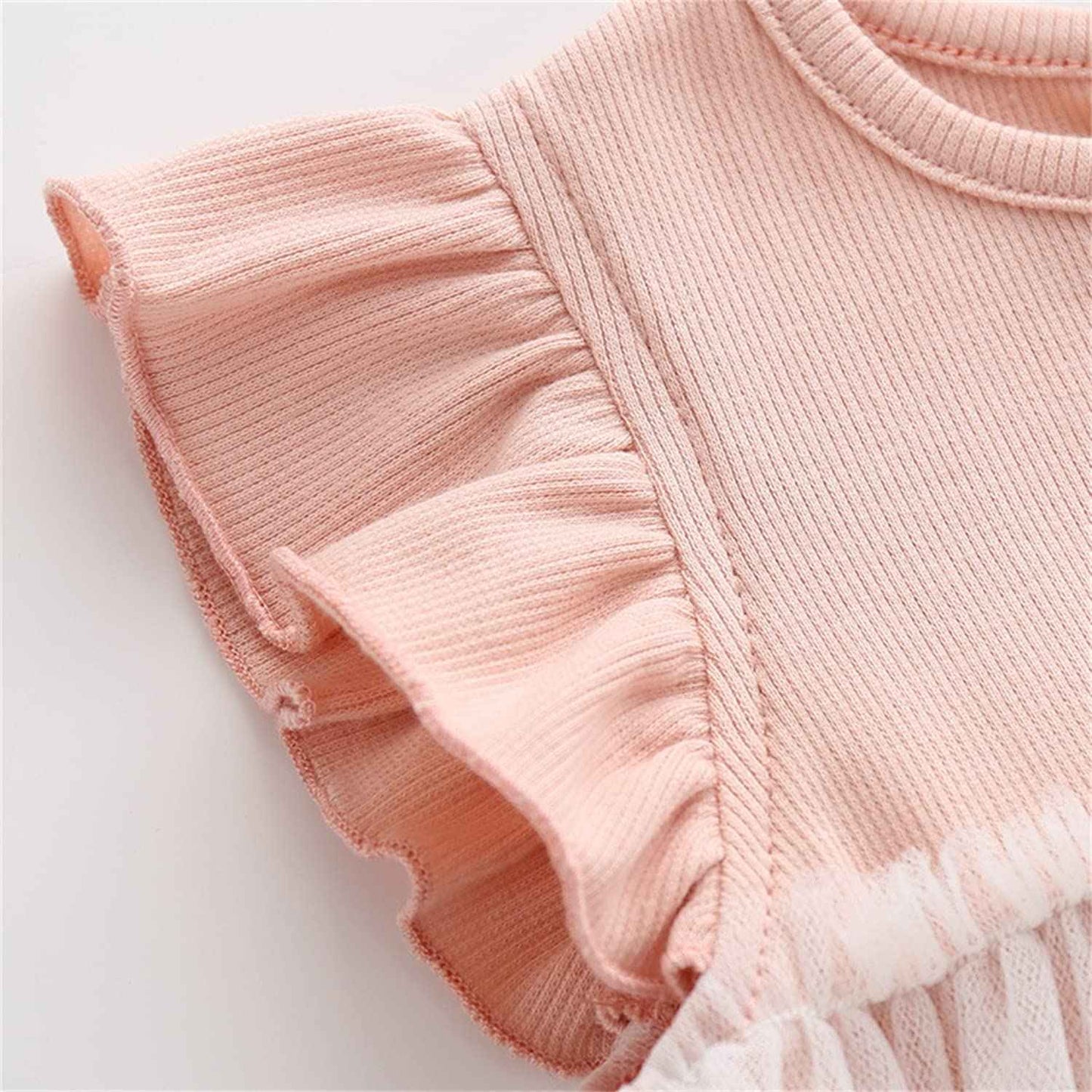 Toddler Baby Girl Clothing Set Long Sleeve Ruffle Daisy Printed Tulle Tutu Skirt One Piece Romper Dress Autumn Outfit