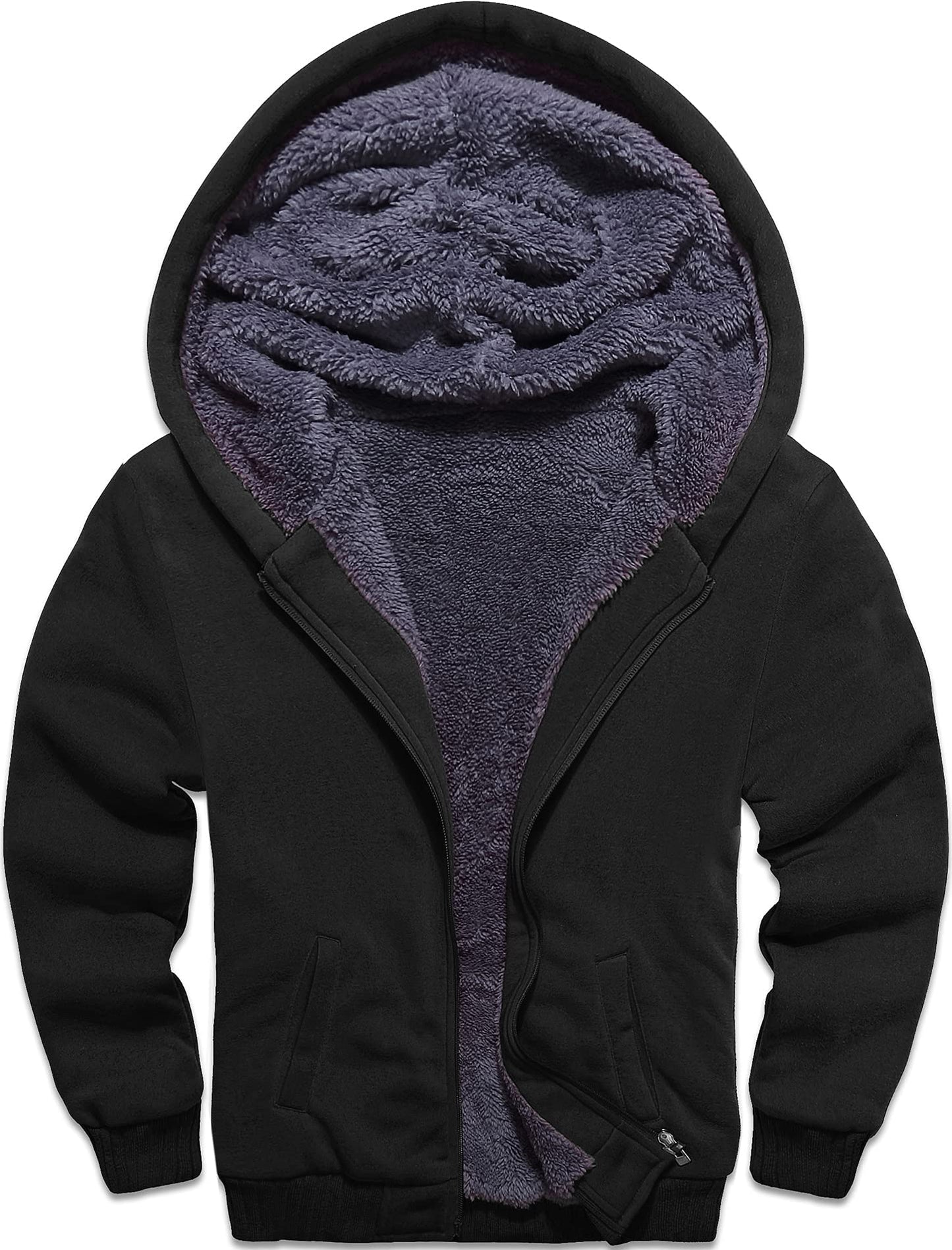 LLdress Fleece Jacket Boys Hoodie with Zip Children's Hoodie Boys Warm Hooded Jacket Causal Winter Ourdoor Sweat Jacket with Fleece Lining Hooded Jackets for Boys