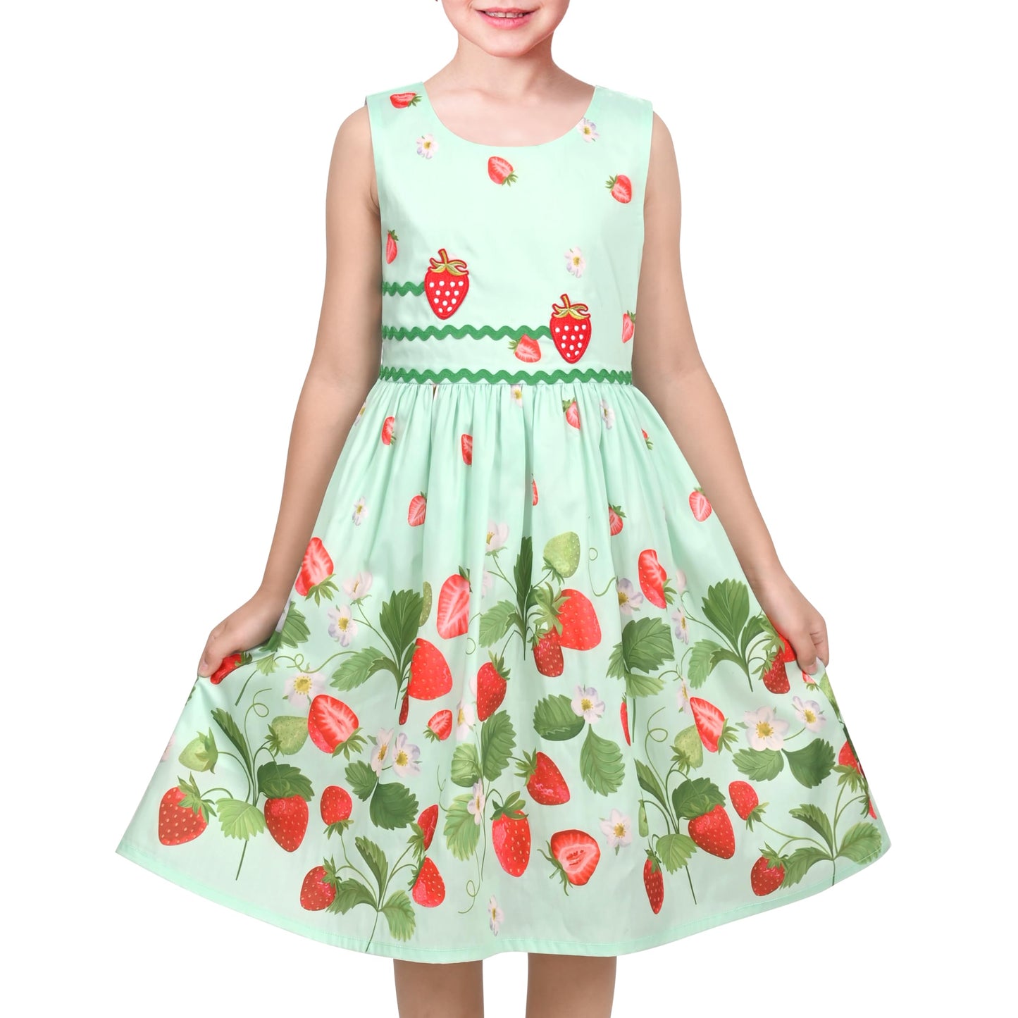 Sunny Fashion Mädchen Kleid Lila Rose Doppelklicken Krawatte Party Kids Trägerkleid Gr. 98-146