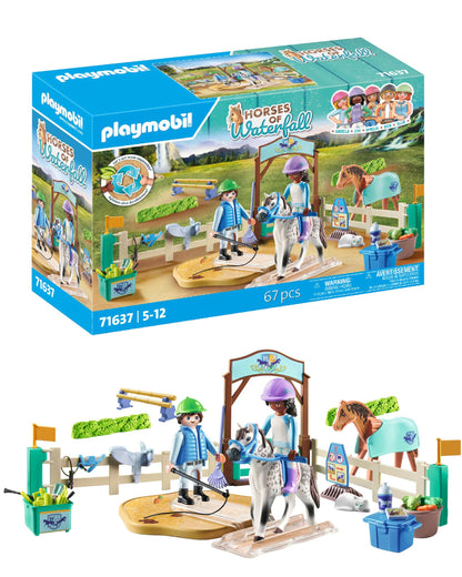 PLAYMOBIL Horses of Waterfall 71351 Waterfall Ranch, magisches Wasserfall-Paradies für Pferdefreunde, nachhaltiges Spielzeug für Kinder ab 5 Jahren