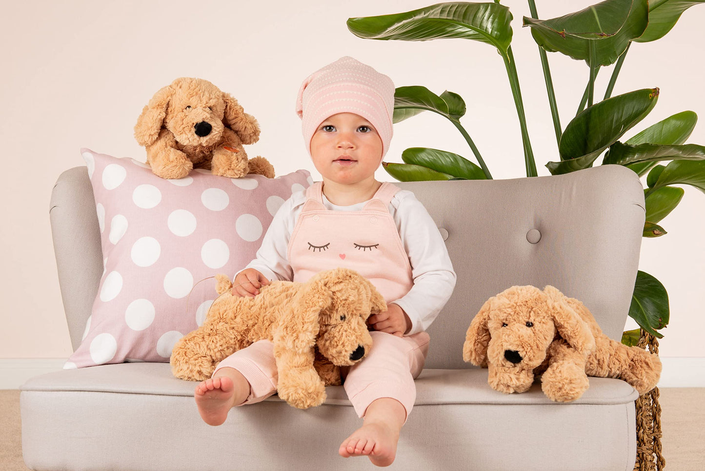 Teddy Hermann 92893 Schlenker-Hund 40 cm, Kuscheltier, Plüschtier