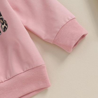 Geagodelia Baby Mädchen Kleidung Outfit Set Langarm Sweatshirt + Leopard Hose Neugeborenen Weiche Baby Set Mama’s Mini 2-teilig
