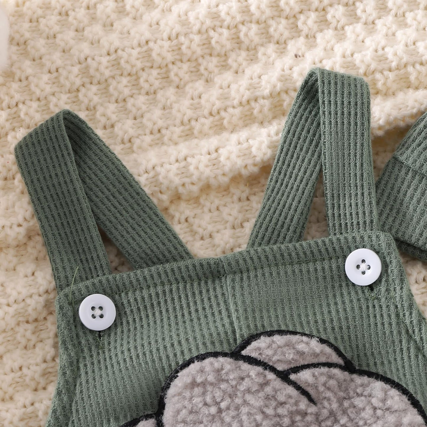 Kleinkind Baby Jungen Outfits Neugeborenes Baby Jungen Kleidung Stickerei Elefant Overalls Latzhose Hosenträger Hosen und Hut Kleinkinder Jungen 2-teiliges Kleidungset