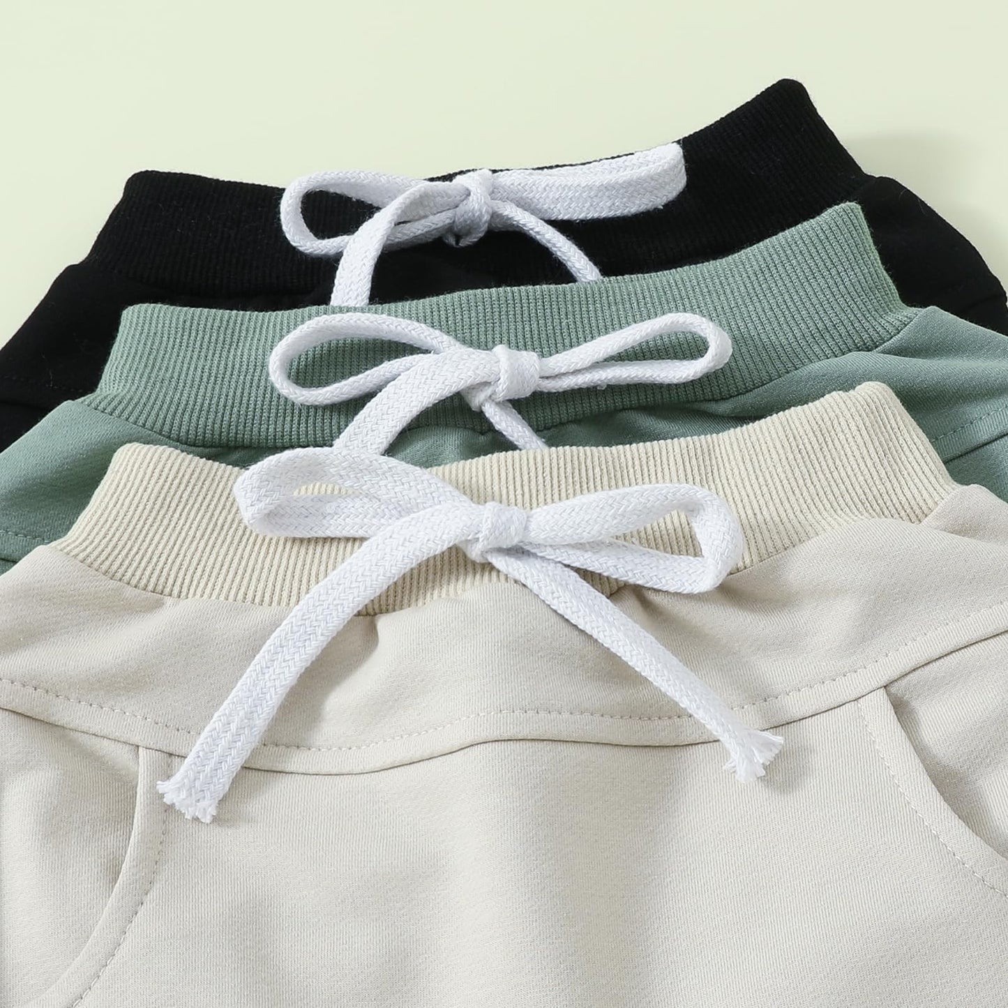 Himllauen Baby Jungen Shorts 3er-Pack Sommer Einfarbig Shorts 0-3 Jahre Kinder Kurze Hosen