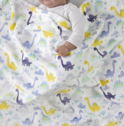 CREVENT Kleine Flauschige warme Baby-Überwurfdecke für Jungen, Kleinkinder, Kinderbett, Kinderwagen, 75 cm x 100 cm, graue Wolke