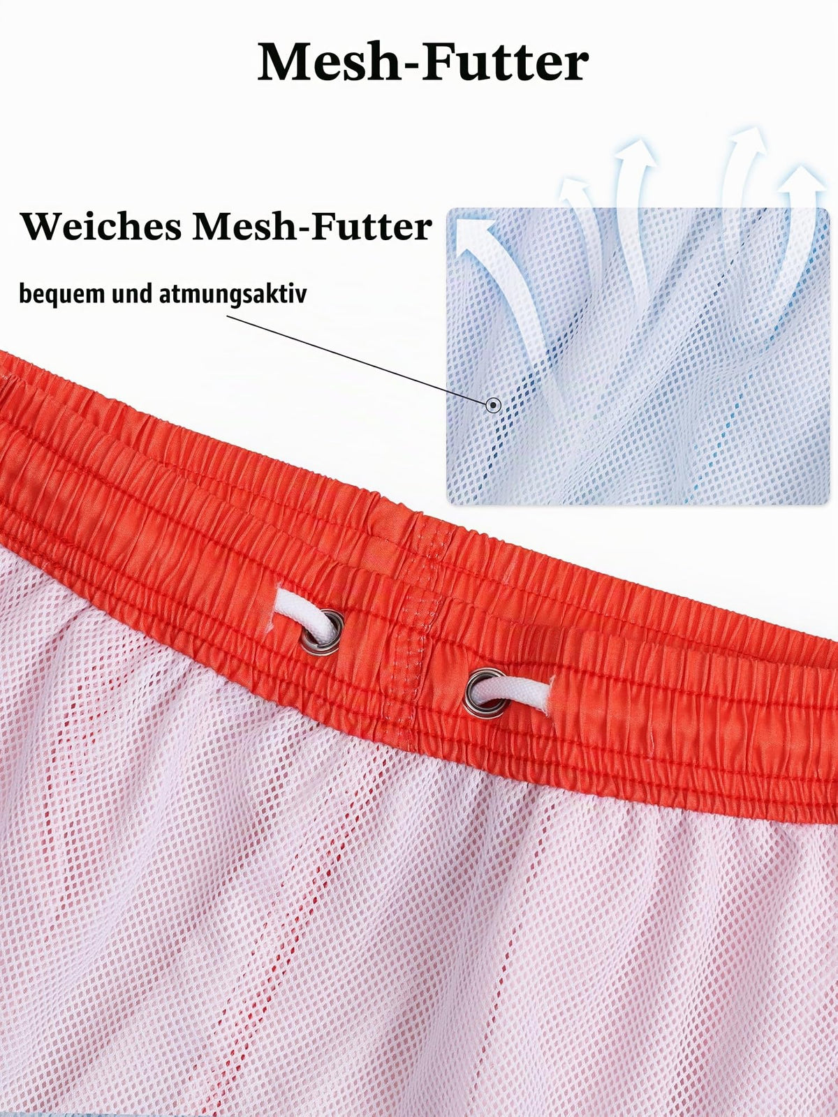 Badehose Jungen Farbverlauf Badeshorts mit Meshfutter und Verstellbarem Tunnelzug