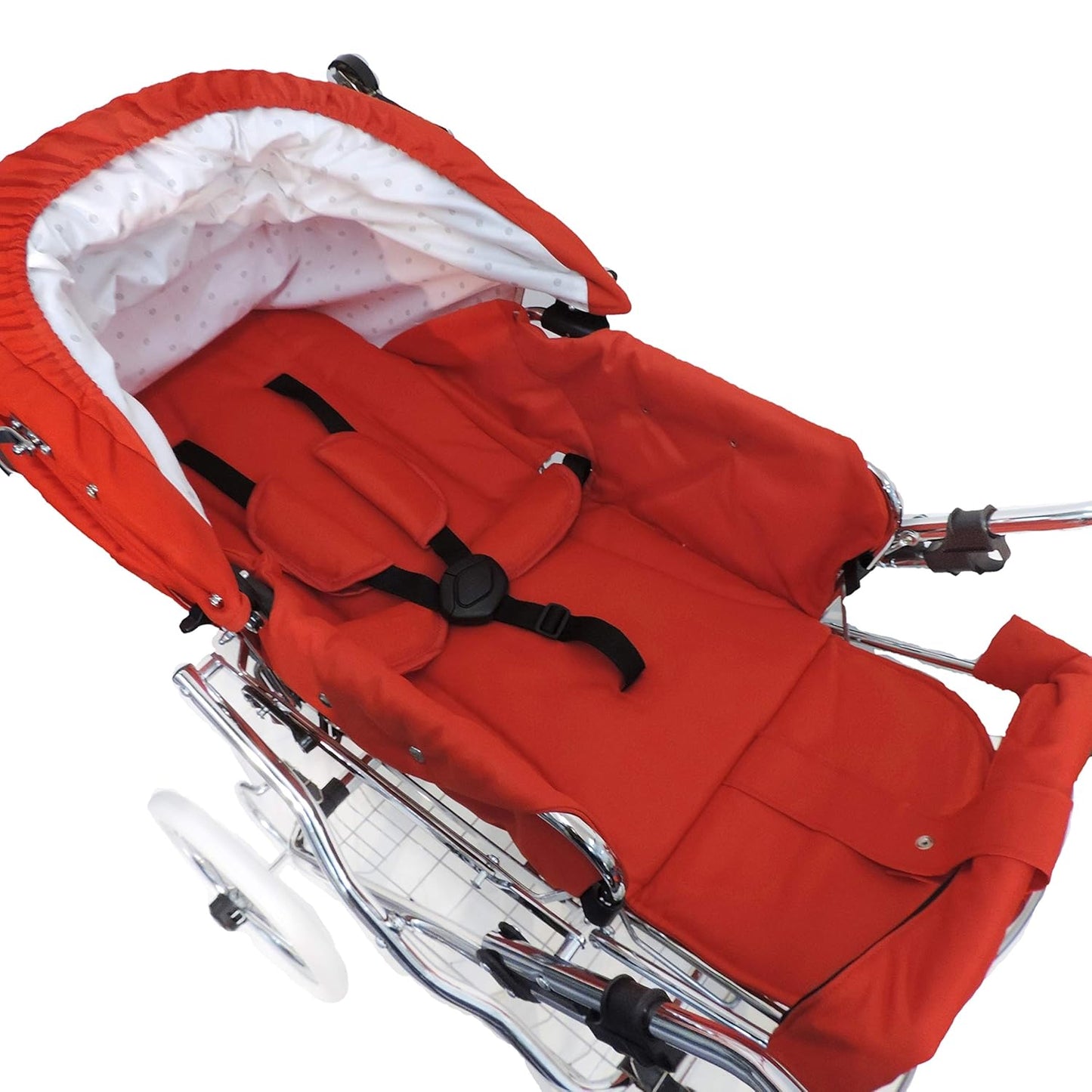 EICHHORN Kinderwagen Combination Pram Complete Set, 0-3 Years, Convertible to Sports Pram, Includes Baby Carry Bag, Fabric Red (ECCO Wheel)