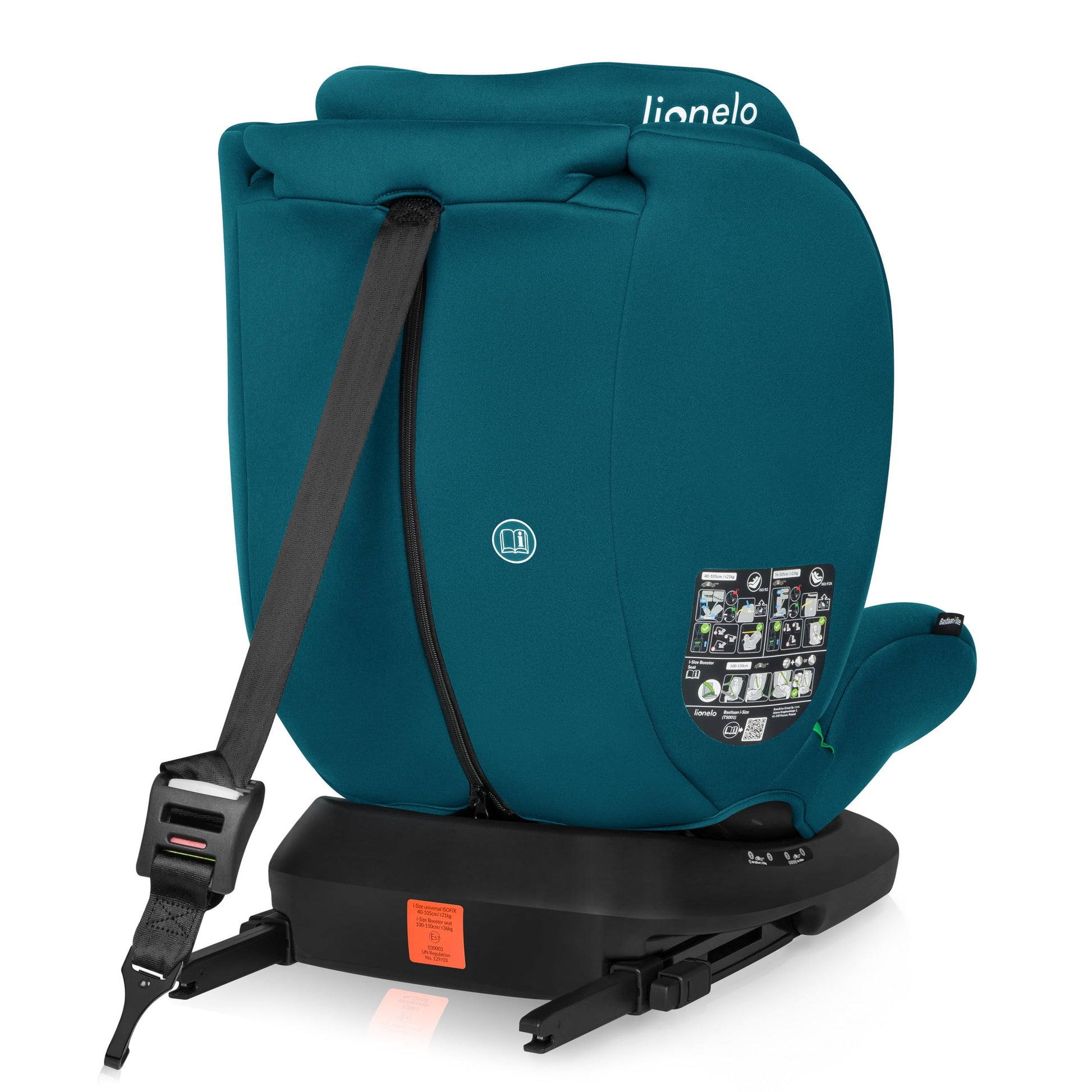 LIONELO Bastiaan i-Size One 360o drehbarer Autositz für Kinder von 40-150 cm, Montage in Fahrtrichtung und entgegen der Fahrtrichtung möglich, ISOFIX Pas TopTether Einstellbare Rückenlehne - Meloni2