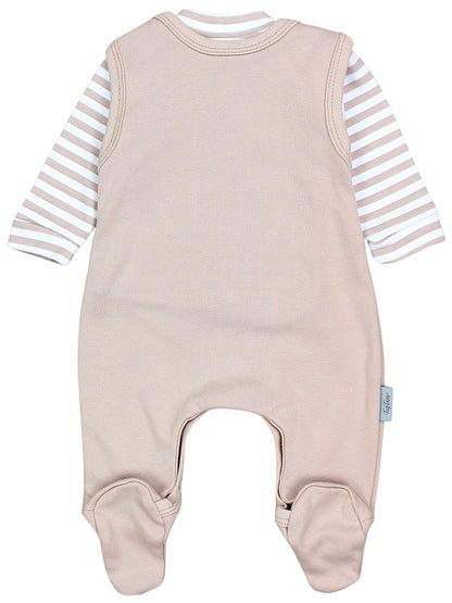 TupTam Baby Mädchen Jungen Strampler mit Langarmshirt Aufdruck Spruch 2 teilig