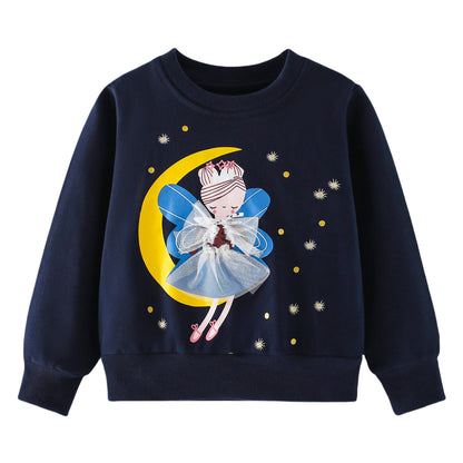 Sweatshirt Mädchen Pullover Kinder Mädchen Baumwolle Langarm Shirt Einhorn Bunny Warm Tops 2-8 Jahre Größe 92 98 104 110 116 122 128