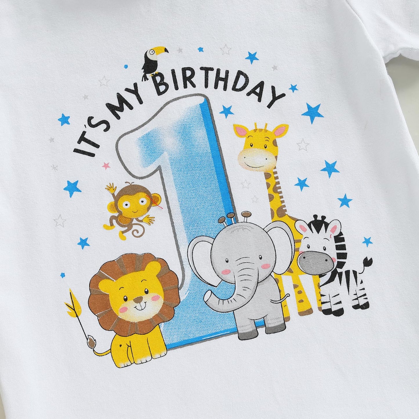 Baby Junge 1. Jahr Geburtstags T-Shirt Wild One Kurzarm Oberteil Baby Mein Erster Geburtstags Outfit Sommer Kleidung