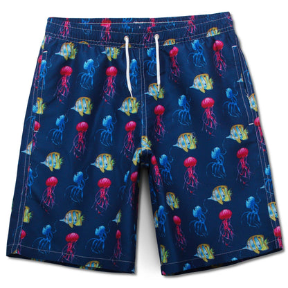MEILONGER Boys' Swim Shorts Quick-drying Boardshorts with Mesh Lining Pockets and Adjustable Drawstring 