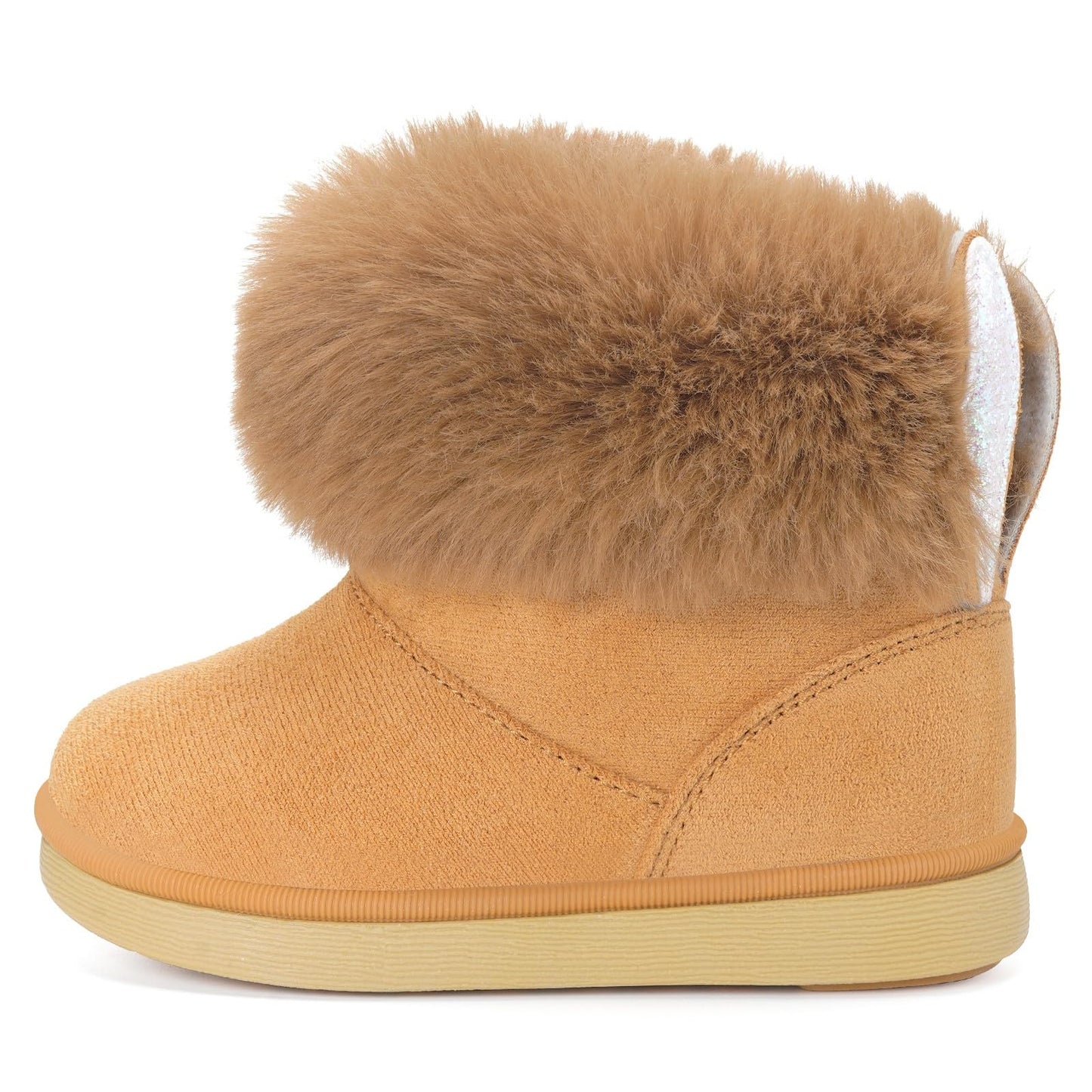 Gaatpot Baby Boots, Girls' Boots, Winter Shoes, Snow Boots, Children's Slip-On Boots, Warm Plush Lined, Comfortable, Rabbit Ears, Shoes, EU 20-29