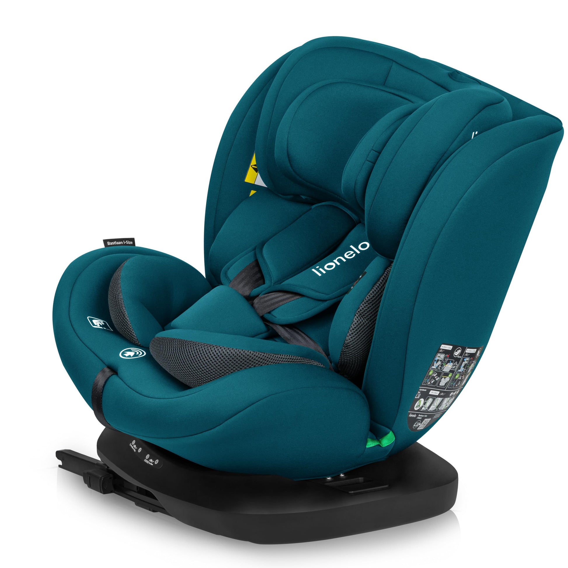 LIONELO Bastiaan i-Size One 360o drehbarer Autositz für Kinder von 40-150 cm, Montage in Fahrtrichtung und entgegen der Fahrtrichtung möglich, ISOFIX Pas TopTether Einstellbare Rückenlehne - Meloni2