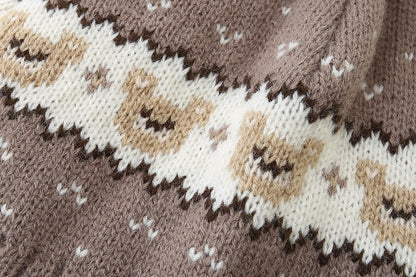 Winter Hat Girls Kids Beanie Earflap Pompom Baby Knitted Hat Girls 