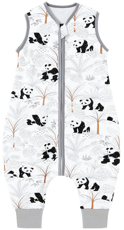 Chilsuessy Baby Sleeping Bag with Legs, 2.5 Tog All-Season Sleeping Bag (CPC Certification) for Infants, Children, Dinosaur Park, 80 cm, Baby Height 90–100 cm