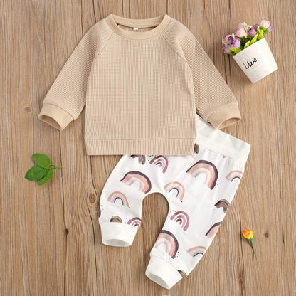 Geagodelia Baby Boys’ Clothing Set with Long Sleeve Top and Trousers