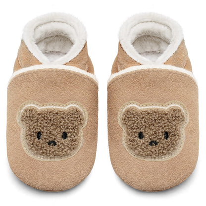 IceUnicorn Baby's Crawling Shoes, Winter First Walking Shoes, Baby Lined Leather Shoes, Soft Leather, Suede Soles, Leather Slippers