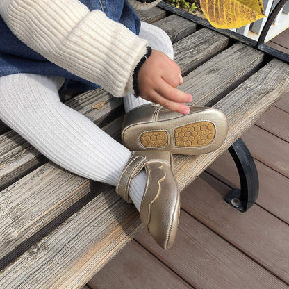 MASOCIO Baby Lauflernschuhe Krabbelschuhe Mädchen Kleinkind Rutschfesten Lederpuschen Babyschuhe 3-18 Monate