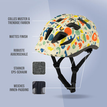 Apollo Kinder Fahrradhelm, Helm für Kinder & Jugendliche, Multisport Helm, Fahrradhelm Mädchen, Fahrradhelm Jungen, Kinderhelm ab 3 Jahre, Verstellbarer Kinder-Helm, ab Größe 48, für Fahrrad & Roller