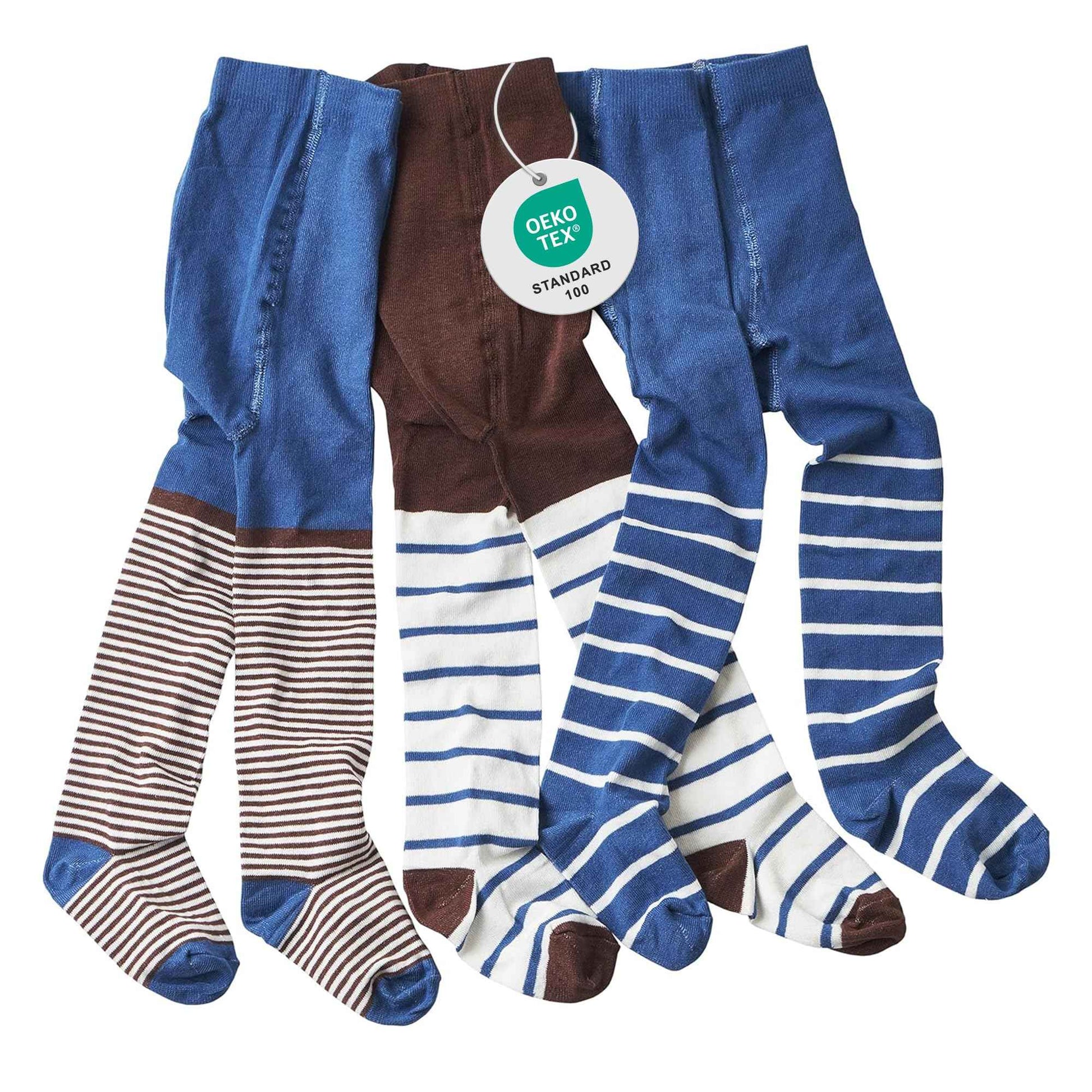 wellyou Children's Tights Girls & Boys - Set of 3 Baby Tights with Pattern - Colourful Cotton Tights Made of Oeko-Tex Certified Materials (Size 62-146)