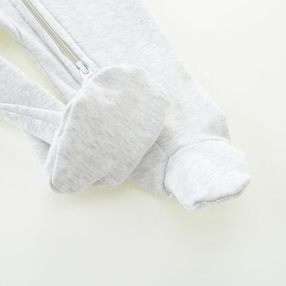 Baby Schlafanzug, Baby Strampler, Neugeborene Strampler Doppelreißverschluss, Baumwolle Langarm Schlafanzug Neugeborene, Schlafstrampler Pyjam Kleidung für Junge Mädchen 0-3 Monate
