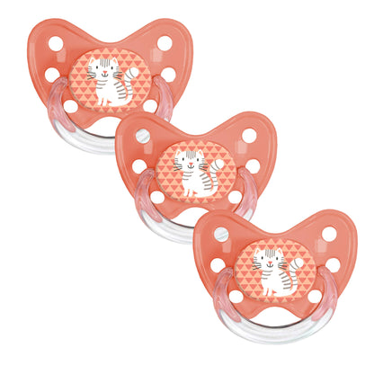 dentistar Silikon Schnuller 3er-Set - Größe 3, ab 14 Monate - Zahn- & kieferfreundlicher Nuckel mit Dental-Stufe – BPA-frei – Made in Germany - Trecker, Grün