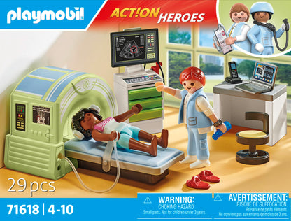 PLAYMOBIL | Action Heroes | Kinderarzt mit Teddybär | nachhaltiges Spielzeug für Kinder ab 4 Jahren | 71619