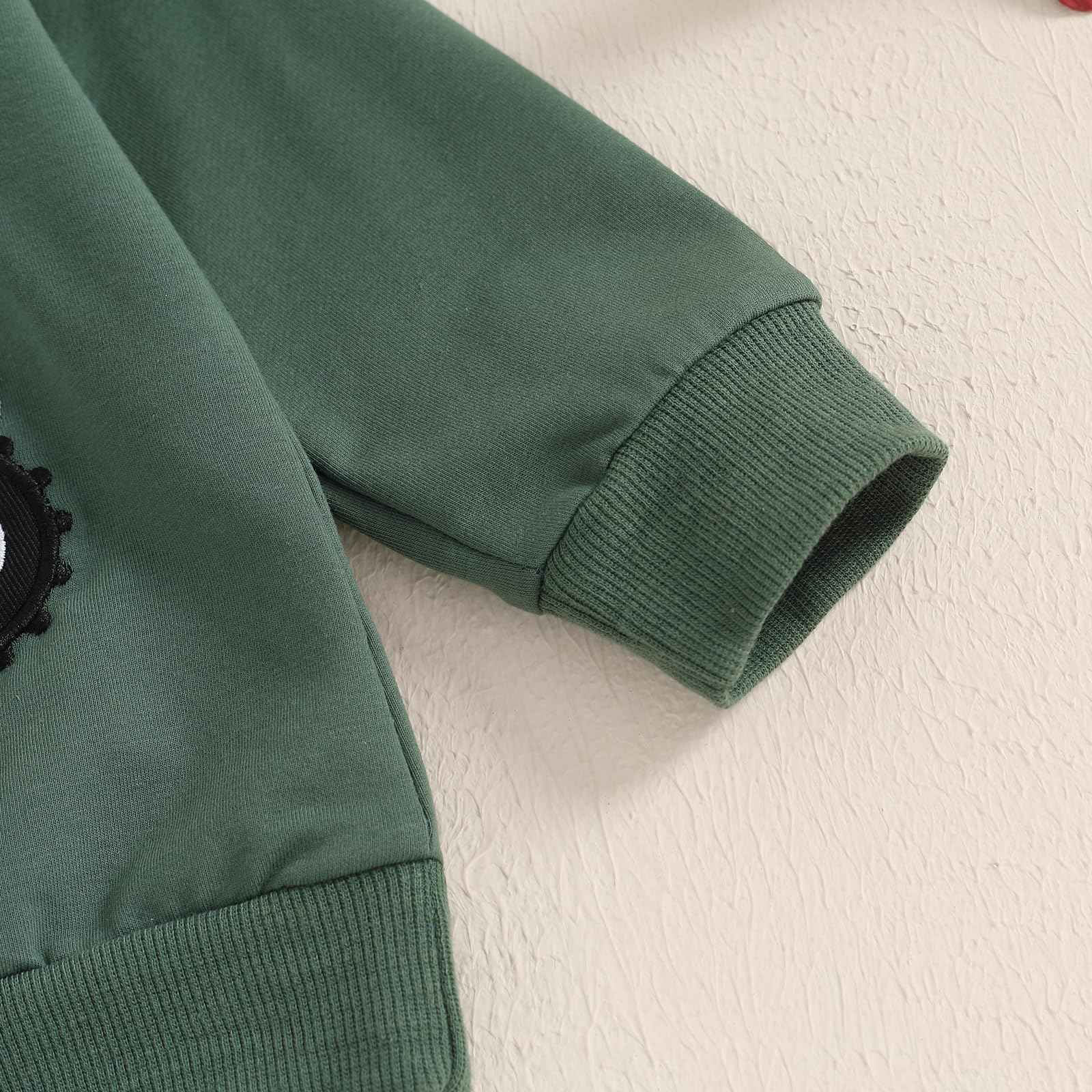 Baby Boys Soft Clothing Sets Toddler Cute Two Piece Outfit Long Sleeve Tractor Print Sweatshirt and Trousers Set Autumn Winter Jogging Suit