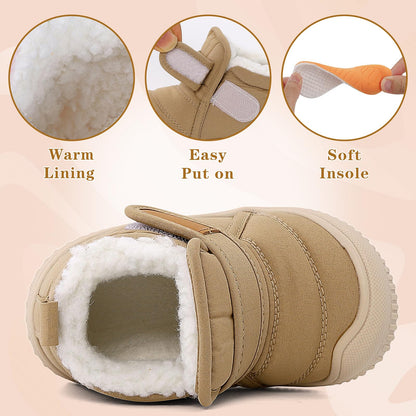 1-5 Years Baby Boys Girls Boots First Walking Shoes Toddler Winter Boots Warne Fur Lined Winter Shoes