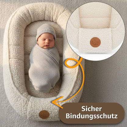 Nestchen Baby - Babynestchen Neugeborene Minky Babynest für Kinderbett Vielseitiges tragbar Nest kuschelnest zubehör für babybett warm Winter coccon Teddybären