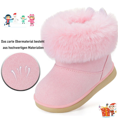 Gaatpot Baby Boots, Girls' Boots, Winter Shoes, Snow Boots, Children's Slip-On Boots, Warm Plush Lined, Comfortable, Rabbit Ears, Shoes, EU 20-29