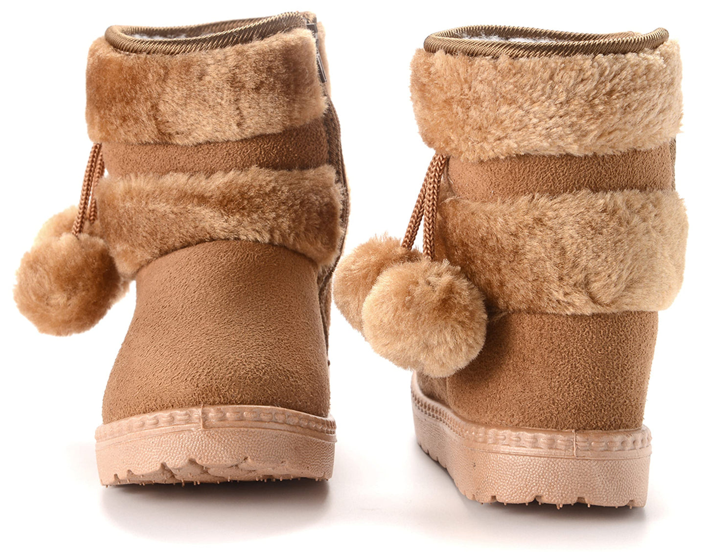 Children's Warm Lined Snow Boots, Girls' Winter Shoes, Baby Non-Slip Boots, Toddler Shoes, Soft Soles, Slip-On Boots