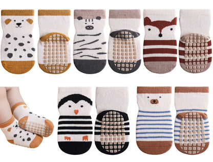 Rutschfeste Socken für Baby Mädchen Jungen 5 Paar Kinder Anti Rutsch Socken Sportsocken Stoppersocken
