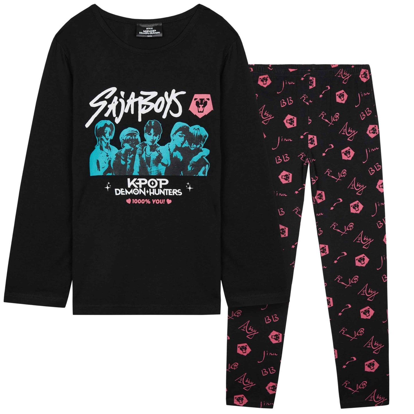 KPop Demon Hunters Girls Teens 5-14 Soft Fabric Pyjamas Set Anime Demon Hunter Merch Gifts for Kids