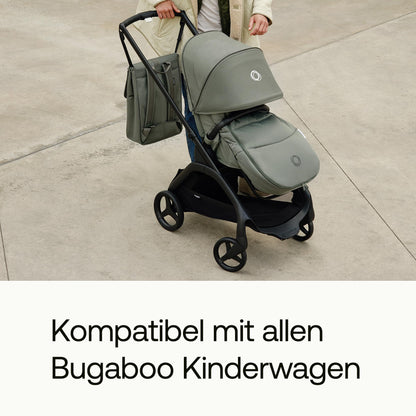 Bugaboo Wickelrucksack, Wasserabweisende Tasche aus nachhaltigem Material, Einfach zu reinigen, mit Wickelunterlage und isolierter Halterung für Flaschen, Midnight Black