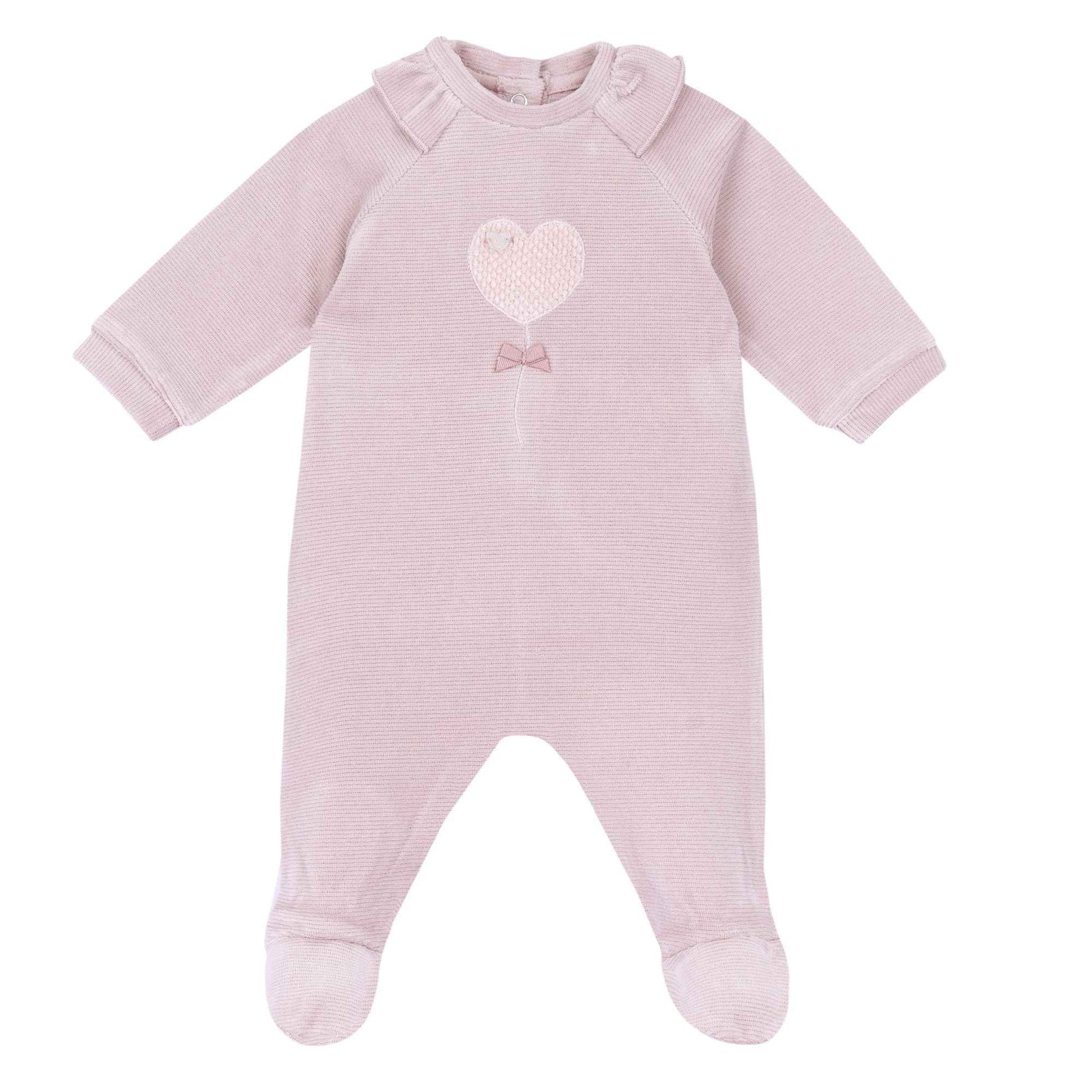Chicco, Baby romper for boys and girls made of warm and soft velour, with practical button opening, ideal for winter, baby clothes for 0-24 months, designed in Italy